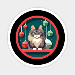 Maine Coon Cat Xmas Xmas Ornament, Love Cats Magnet